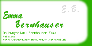 emma bernhauser business card
